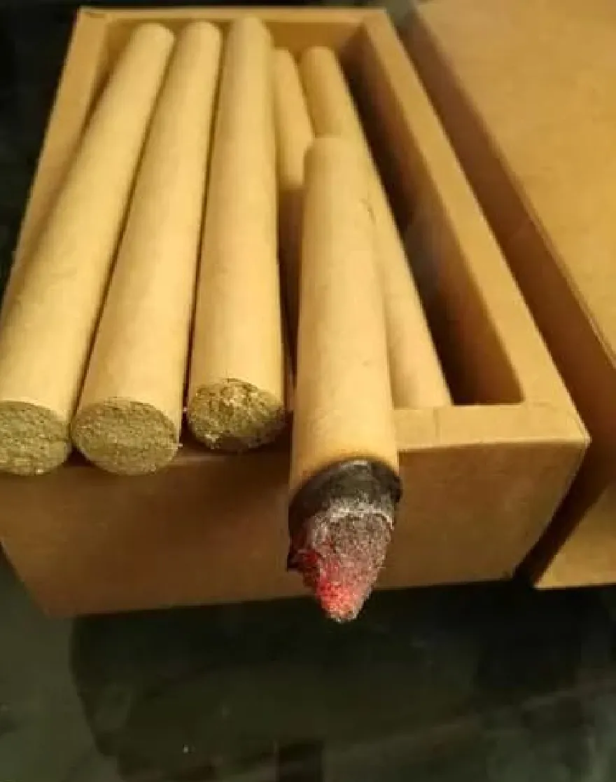 Moxibustion mit einem Moxastab